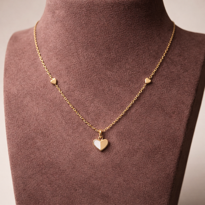 Delicate Gold Heart Charm Necklace