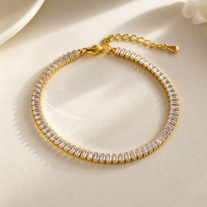 Celeste Baguette Crystal Tennis Bracelet