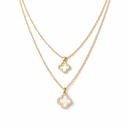 Gold Layered Clover Charm Necklace