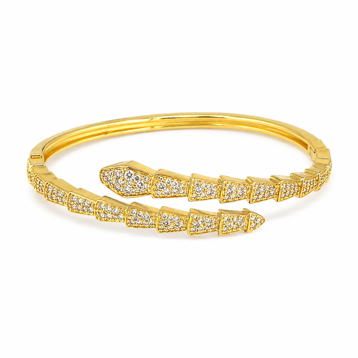 Gold Crystal Snake Bracelet