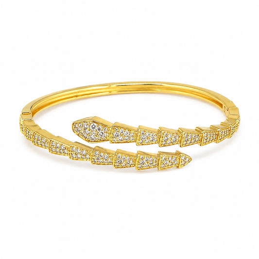 Gold Crystal Snake Bracelet