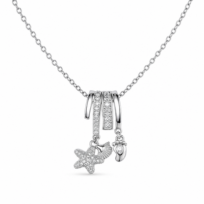 Silver Starfish Pendant Necklace