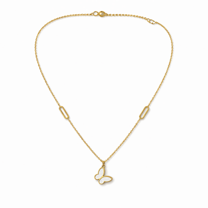 Gold Butterfly Charm Necklace