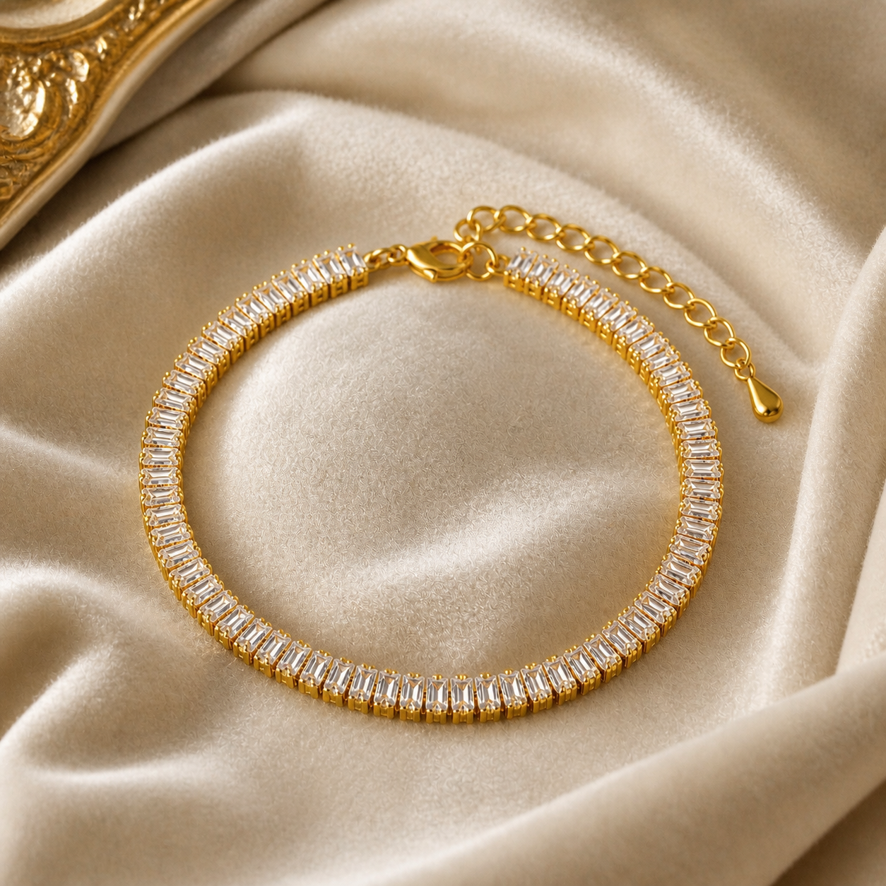 Celeste Baguette Crystal Tennis Bracelet