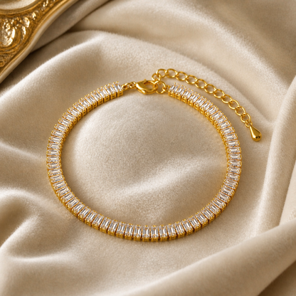 Celeste Baguette Crystal Tennis Bracelet