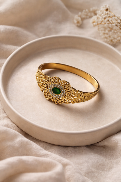 Emerald Filigree Bracelet