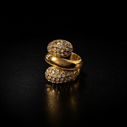 Aurora Crystal Wrap Luxe Ring