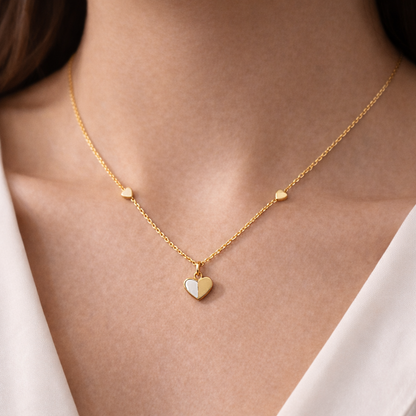 Delicate Gold Heart Charm Necklace