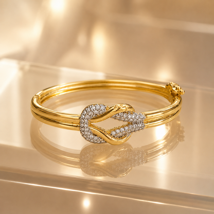 Luxe Pavé Knot Bangle