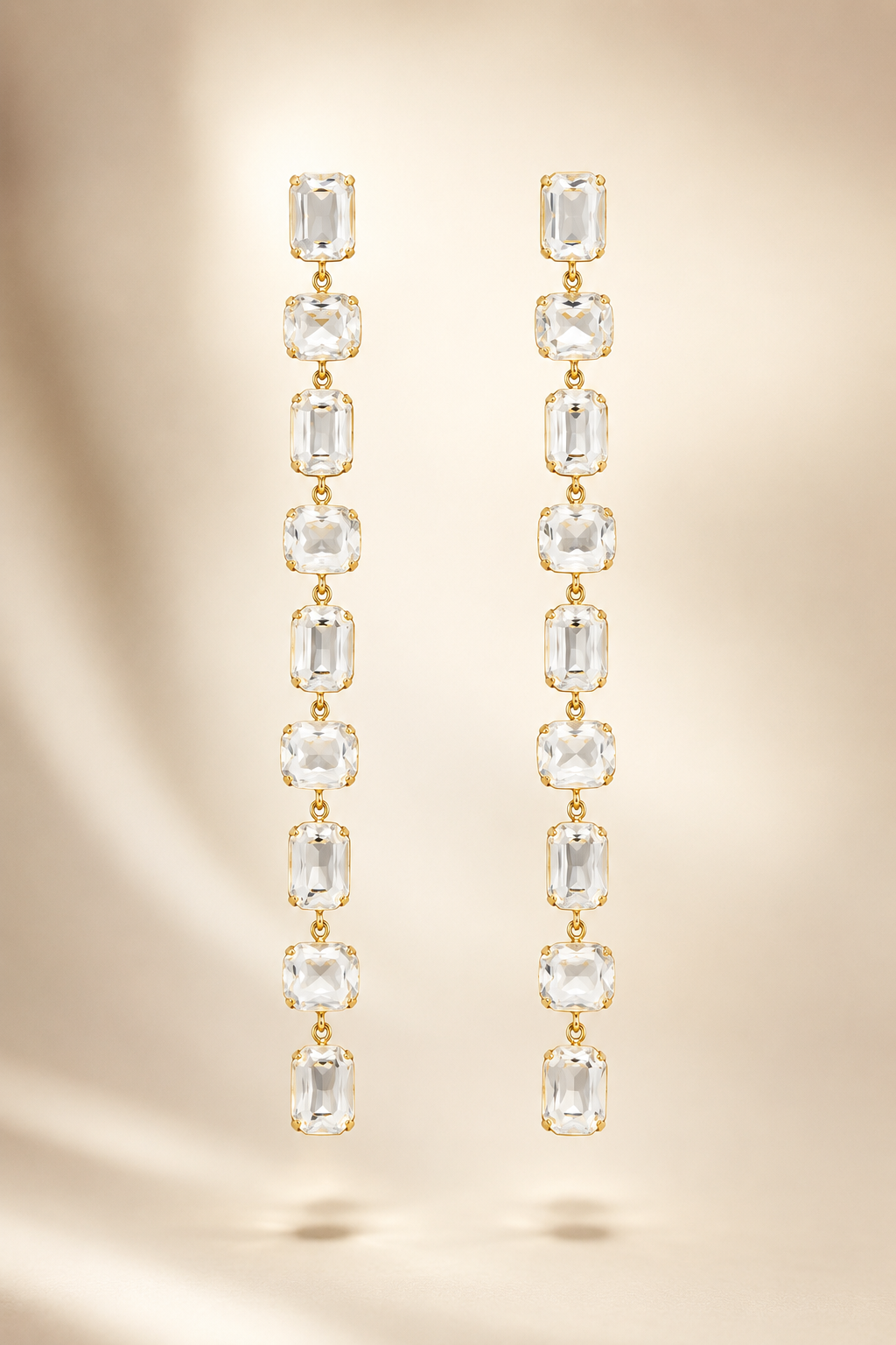 Luxe Crystal Cascade Drop Earrings