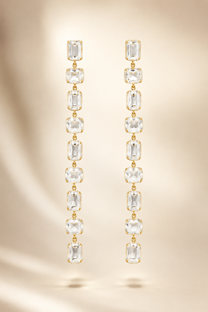 Luxe Crystal Cascade Drop Earrings