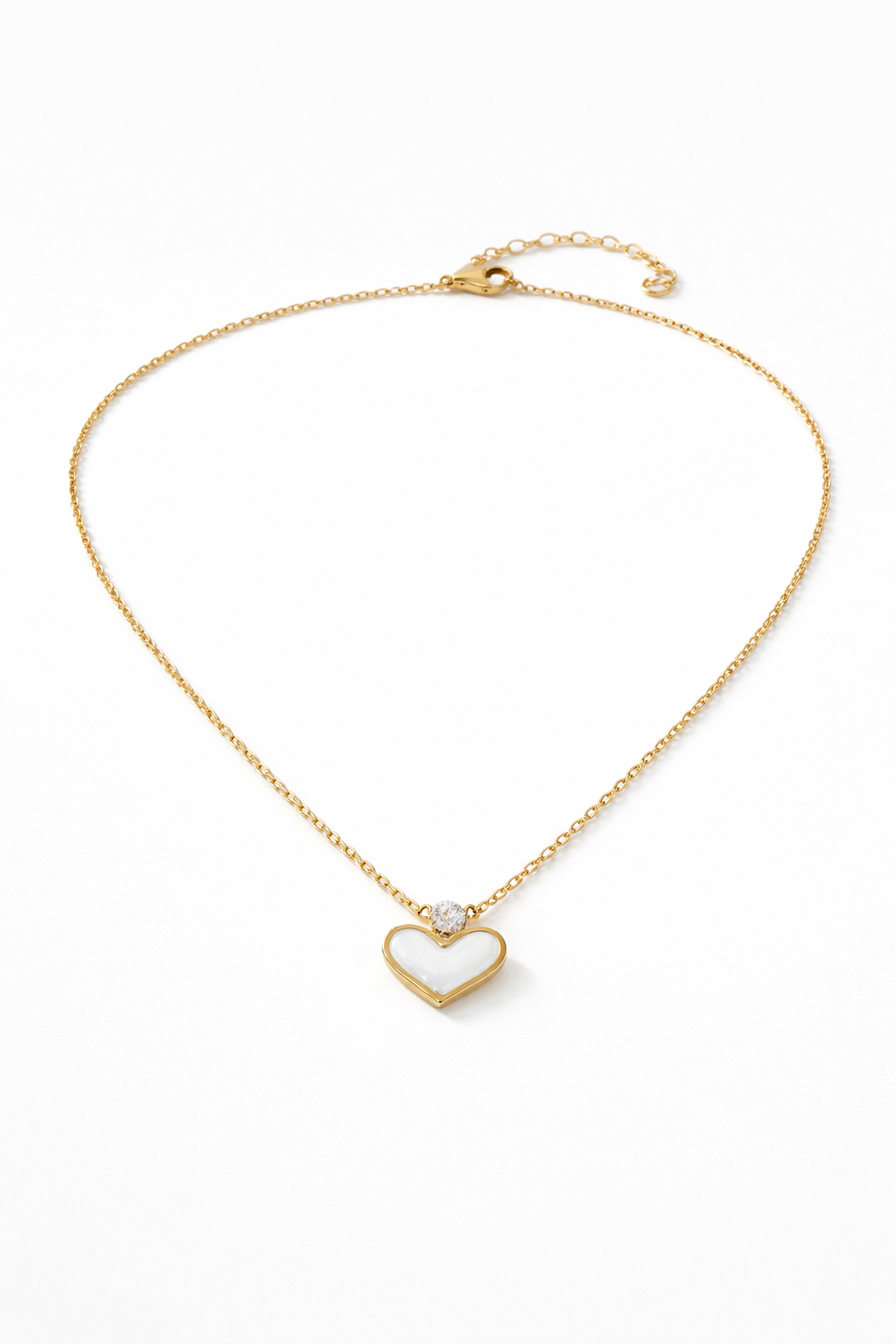 Minimal Gold Heart Charm Necklace