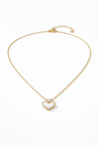 Minimal Gold Heart Charm Necklace