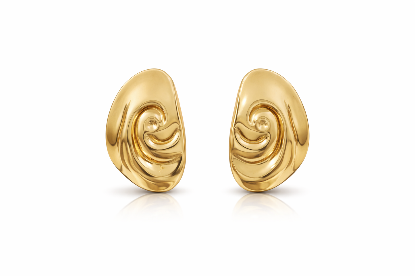 Vortex Gold Molten Stud Earrings