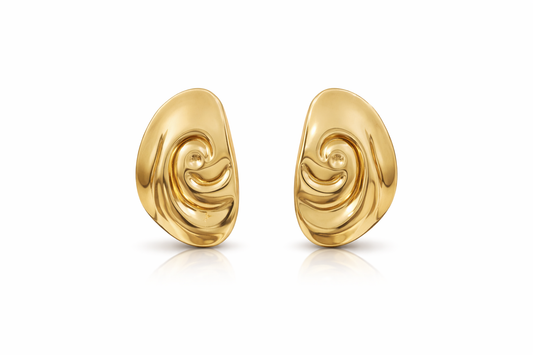 Vortex Gold Molten Stud Earrings