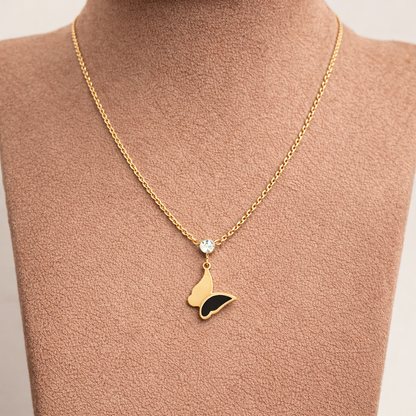 Gold Butterfly Charm Necklace