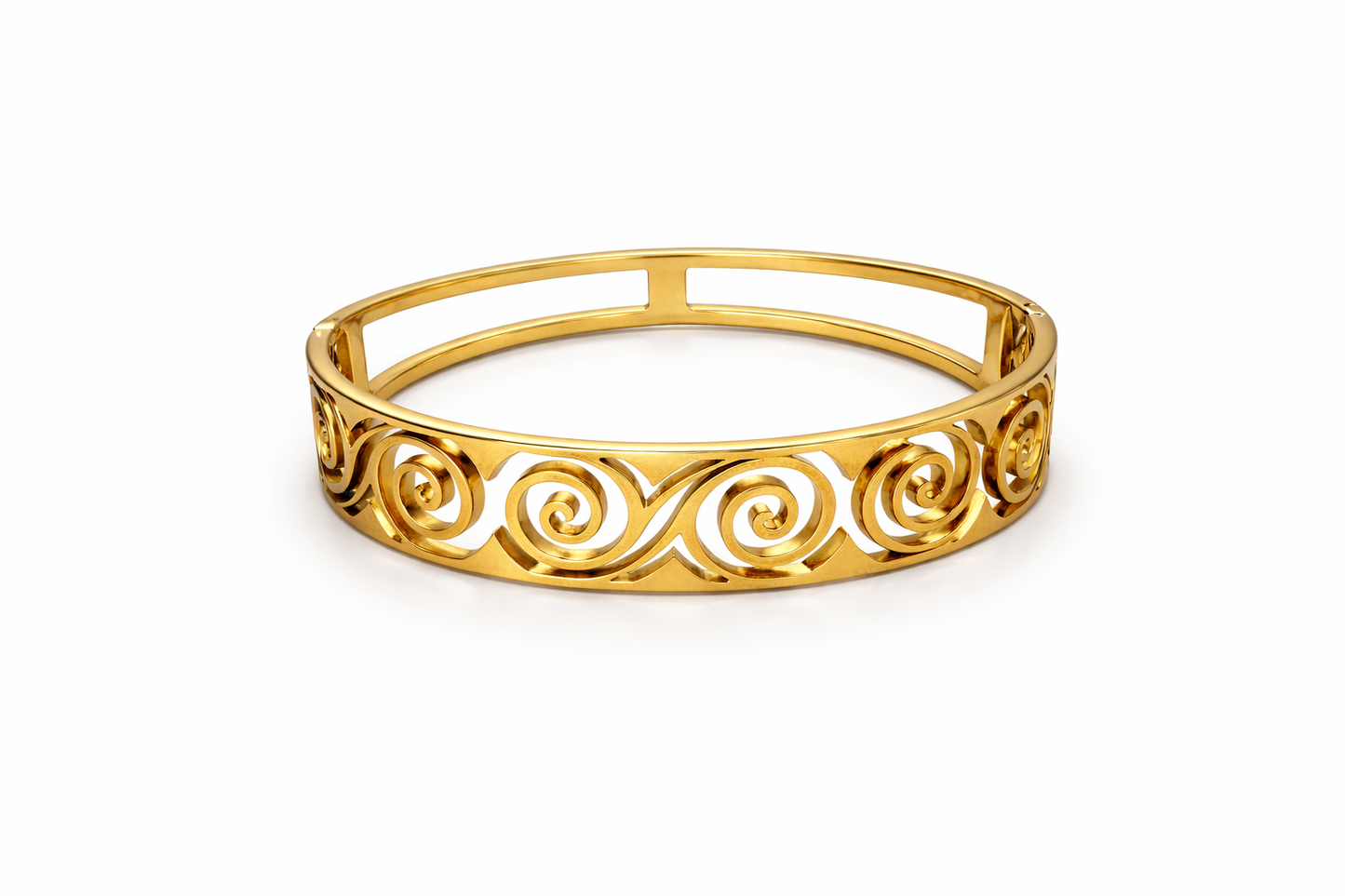Vintage Filigree Swirl Bangle Bracelet