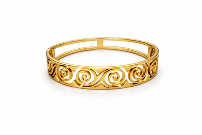 Vintage Filigree Swirl Bangle Bracelet