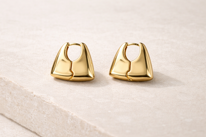 Gold Geometric Hoop Earrings
