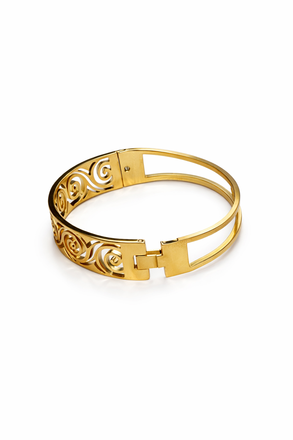 Vintage Filigree Swirl Bangle Bracelet