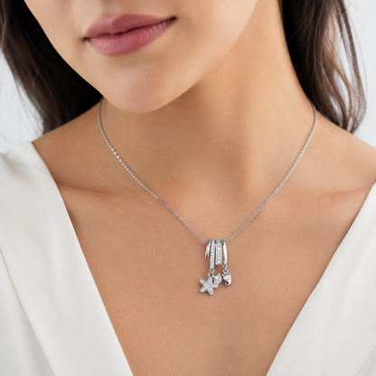 Silver Starfish Pendant Necklace