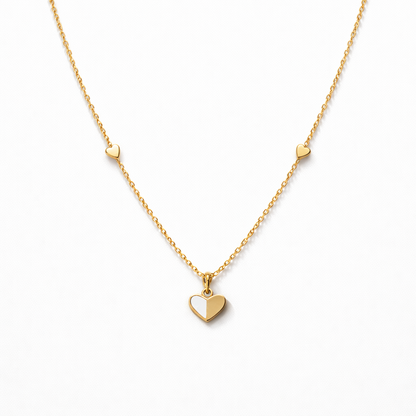 Delicate Gold Heart Charm Necklace