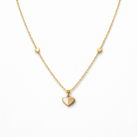 Delicate Gold Heart Charm Necklace