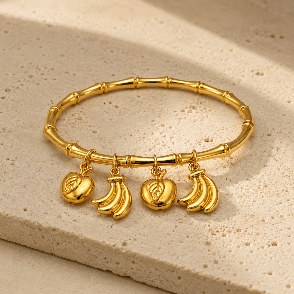 Bamboo Fruit Charm Bracelet