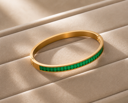 Emerald Luxe Gold Bangle