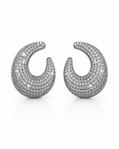 Moonlit Crescent Earrings