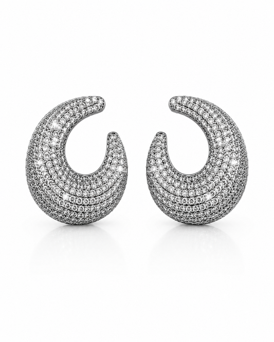 Moonlit Crescent Earrings