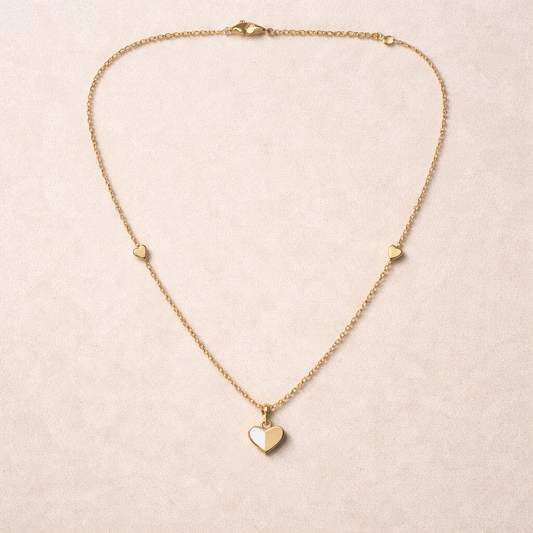 Delicate Gold Heart Charm Necklace