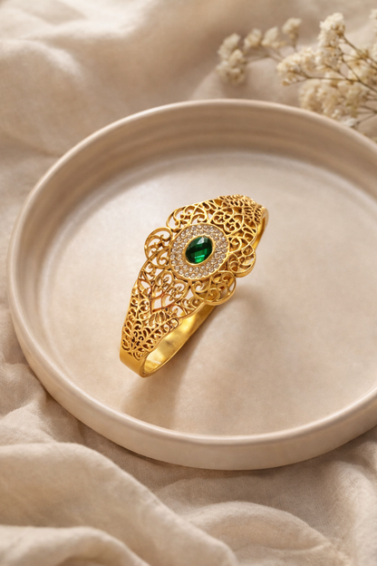 Emerald Filigree Bracelet