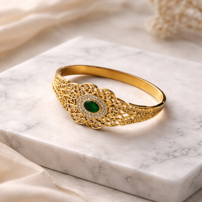 Emerald Filigree Bracelet