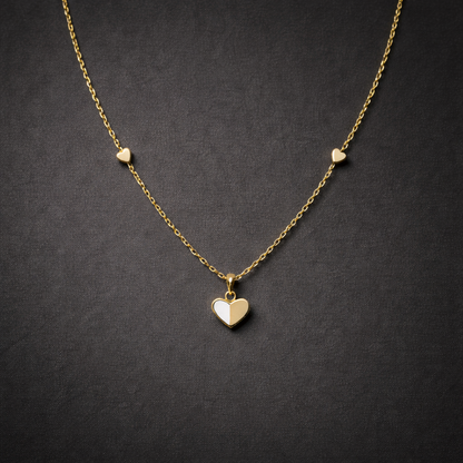 Delicate Gold Heart Charm Necklace