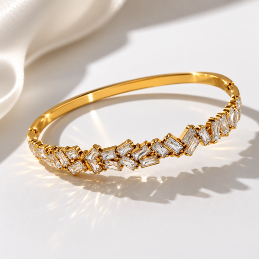 Zigzag Baguette Crystal Bracel