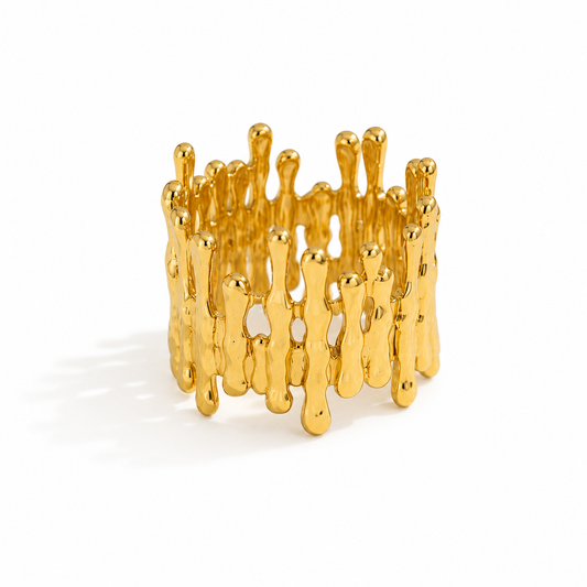 Molten Drip Statement Ring