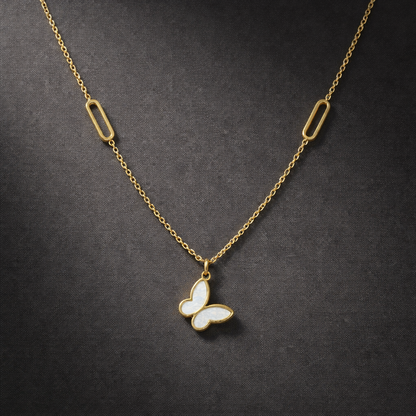 Gold Butterfly Charm Necklace