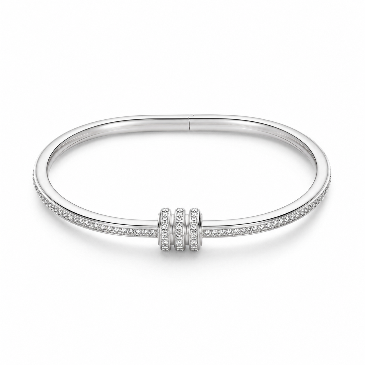 Trinity Pavé Crystal Bangle