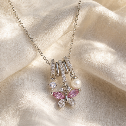Silver Butterfly Pendant Necklace