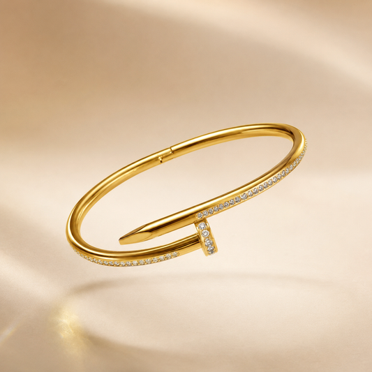 Luxe Nail Pavé Open Bracelet