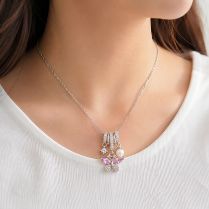 Silver Butterfly Pendant Necklace