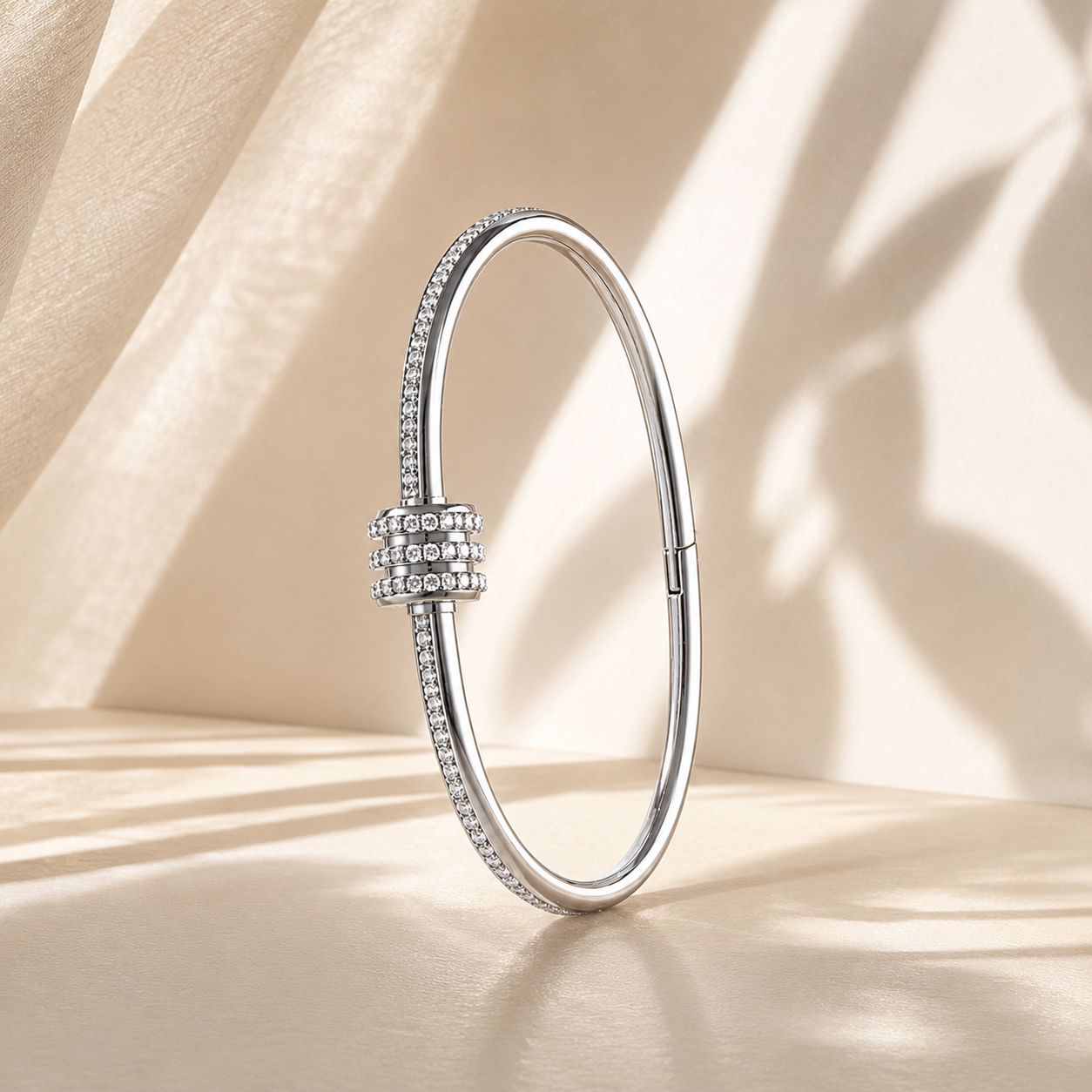 Trinity Pavé Crystal Bangle
