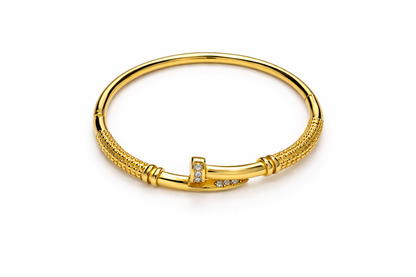 Crystal Nail Bangle Bracelet