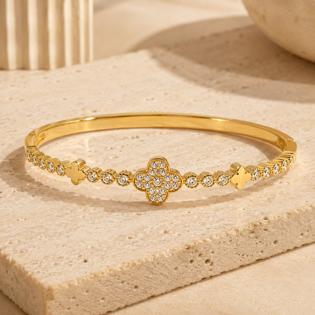 Clover Crystal Tennis Bracelet