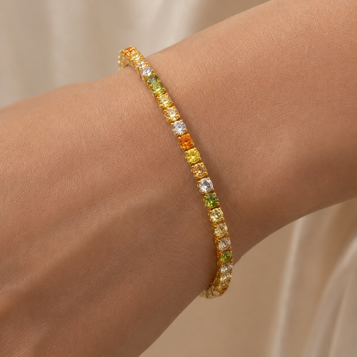Autumn Luxe Tennis Bracelet