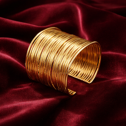 Golden Ripple Luxe Cuff