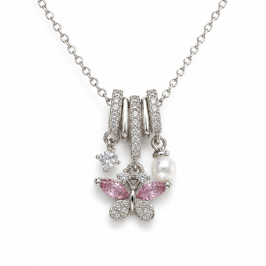 Silver Butterfly Pendant Necklace