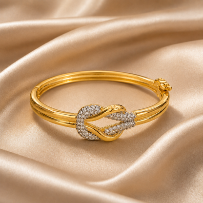 Luxe Pavé Knot Bangle