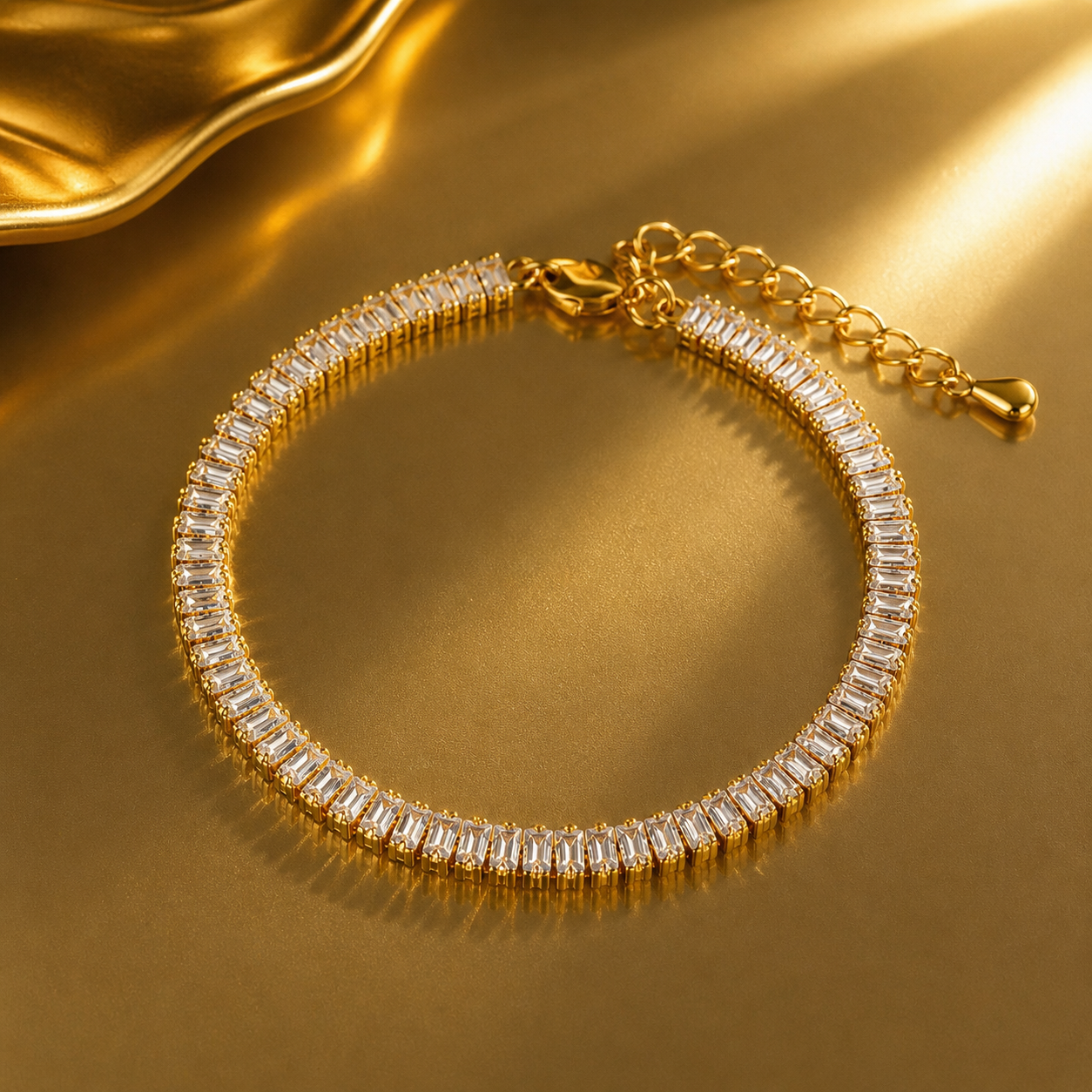 Celeste Baguette Crystal Tennis Bracelet
